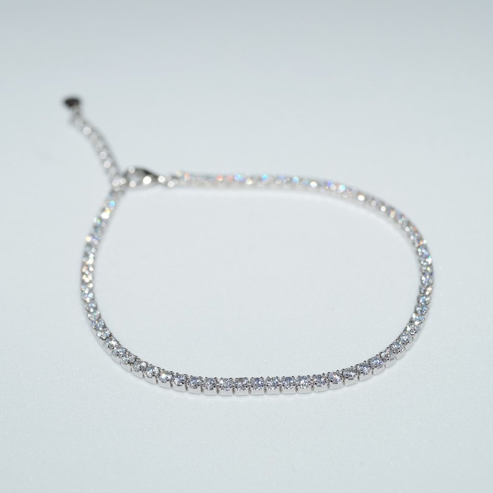 new 925 sterling silver tennis bracelet